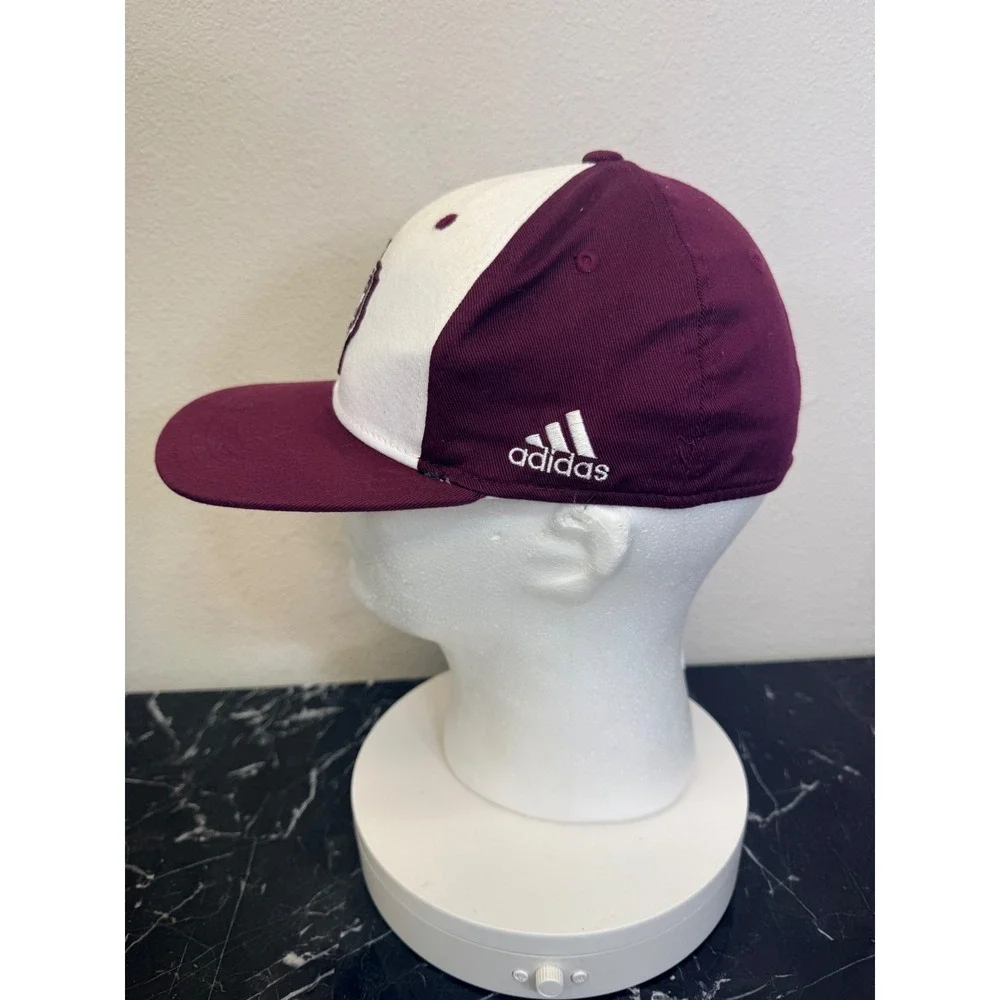 Adidas Texas A&M Aggies Youth Hat Maroon White Stretch Fit Cap FitMax70 OSFM